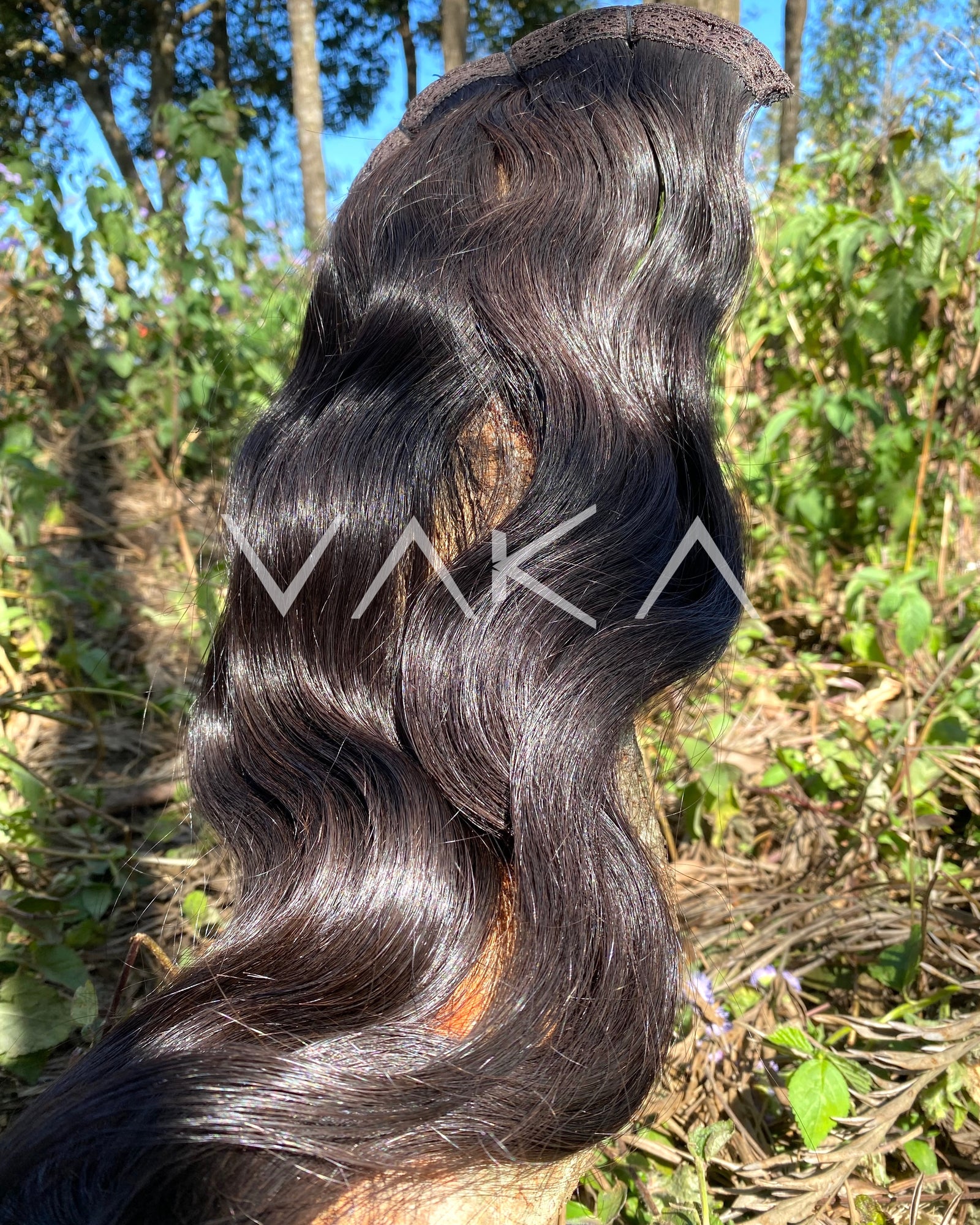 Clip In  Human hair extensions Wavy